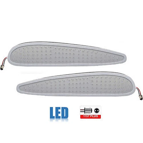 59 Impala RED LED LH RH Tail Brake Stop Turn Signal Light Lamp Panel Insert Pair - Foto 2 di 3