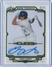 2019 Leaf Trinity GREG JONES Clear Acetate Green Foil Auto RC /25 Rays
