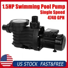 1.5HP Swimming Pool Pump In/Above Ground Pump w/ Motor Strainer Basket, 4740 GPH