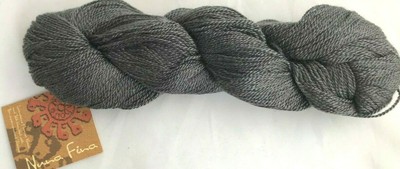 Mirasol Nuna Fina #4008 Foggy Grey 50g Yarn Skein 329yds Merino Wool Silk Bamboo