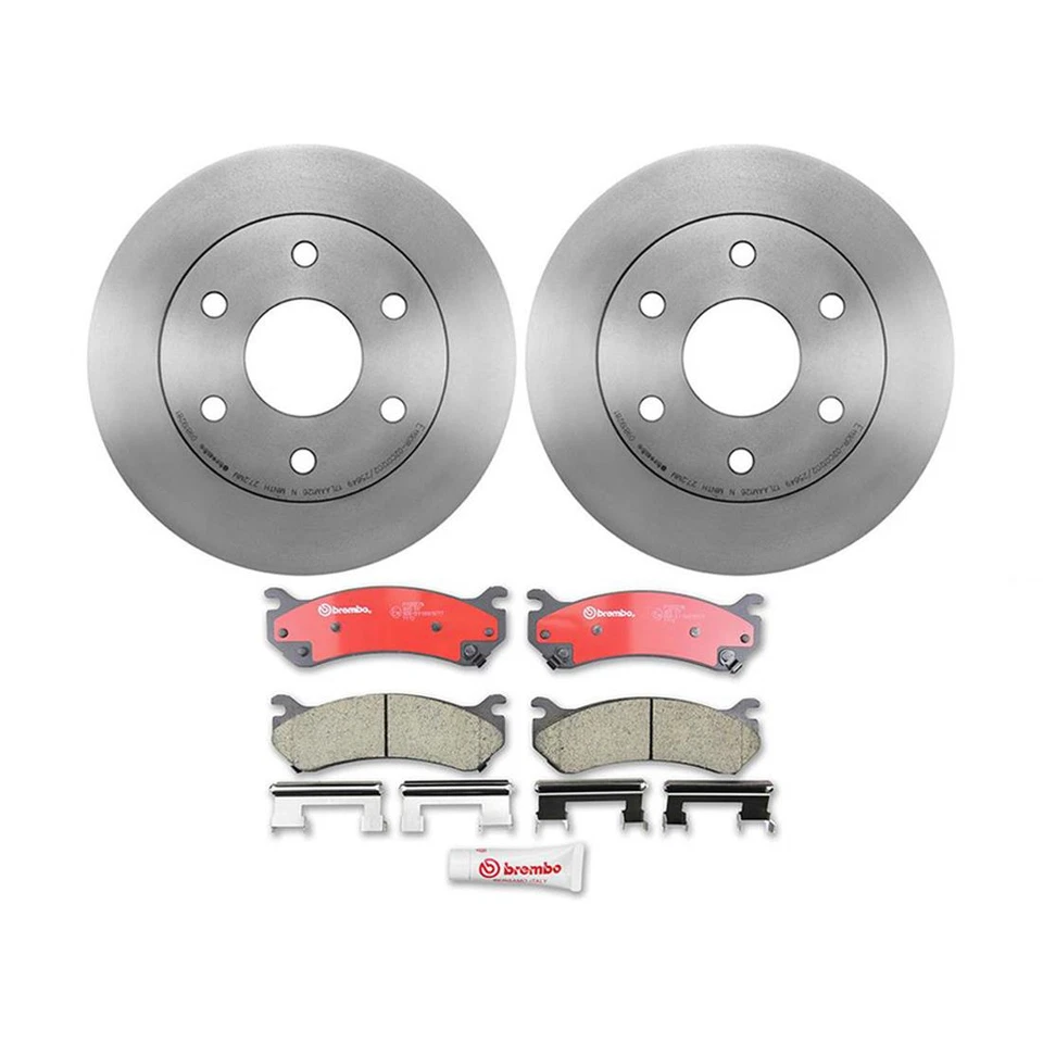 Kit de rotores de freno delanteros Brembo y pastillas de freno de cerámica para GMC Sierra 1500 1999-2006 Foto 2 de 4
