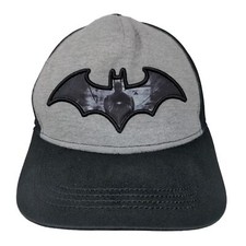 Batman Boy's Snapback Hat Black Gray Size L/XL 8 Years Embroidered Logo