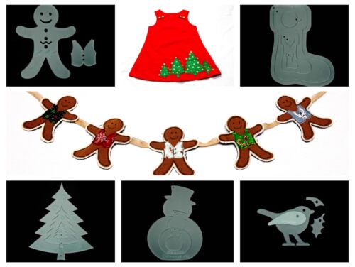 Christmas acrylic craft template bundle - five templates - Afbeelding 1 van 8