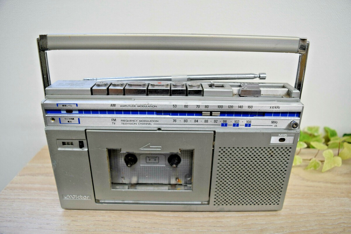 Victor Radio Cassette Recorder RC-S1 Vintage Rare Power on