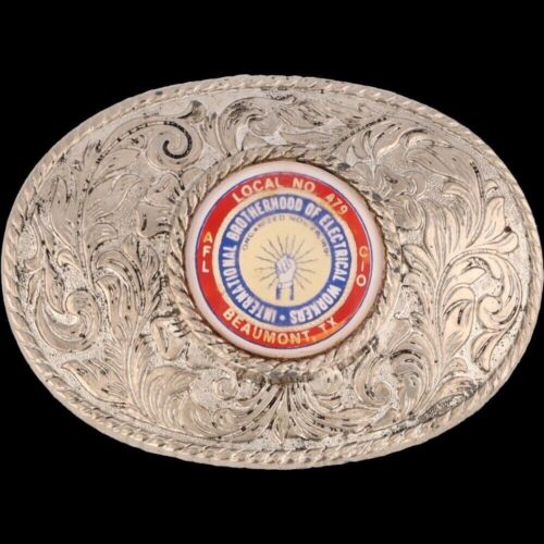 Boucle de ceinture vintage Ibew 479 Union International Brotherhood Electrical Worker - Photo 3 sur 5