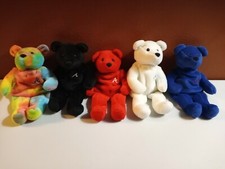 SALVINO'S BAMMERS Lot Of 5 ATLANTA BRAVES Players Beanie Bears Read