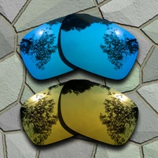 US Sky Blue&Golden Polarized Lenses Replacement For-Oakley Holbrook Mix