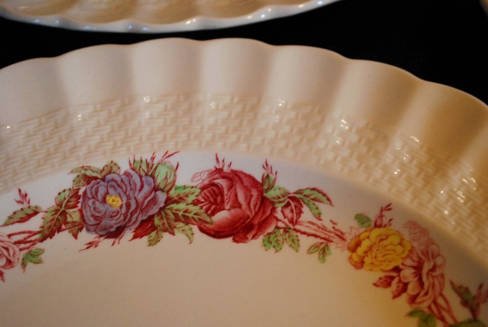 Vtg Set 3 SPODE ROSE BRIAR 5 Piece Place Settings [15 pc total] England ...
