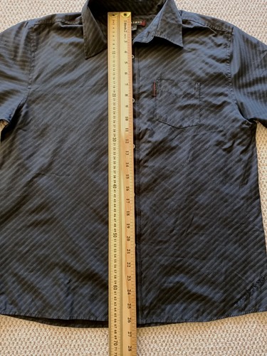 BILLABONG Mens Button Up Casual Shirt Size M medium Black short sleeve Striped - Picture 6 of 11