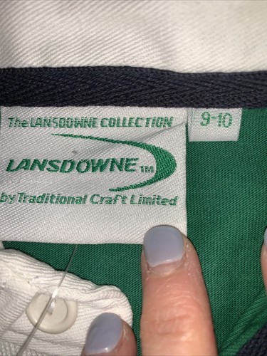New NWT Lansdowne Green Ireland Rugby Polo Short Sleeve Shirt Youth Size 9-10 - Picture 3 of 3