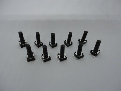 10 Pcs Pack Lot 6x6x14mm Momentary Push Micro Button Tactile Switch SMD 4 Pins