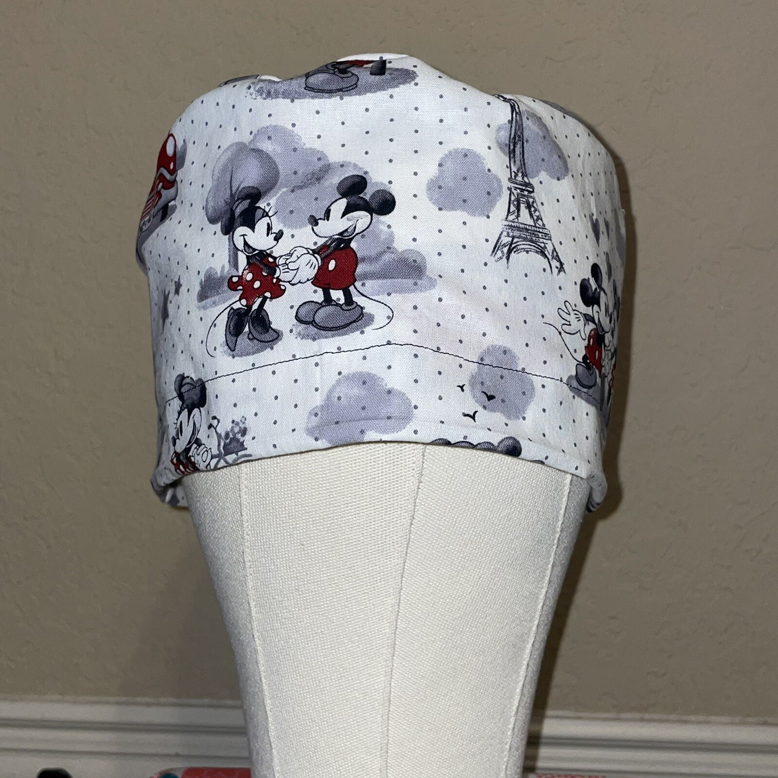 Mickey and Minnie Mouse Womens Surgical Scrub Cap| Nurse Bonnet, Hat with Mickey image 2