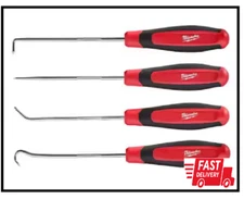 Milwaukee Hook and Pick Set 4 Pack Straight Offset 90 Degree Automotive Tool Kit