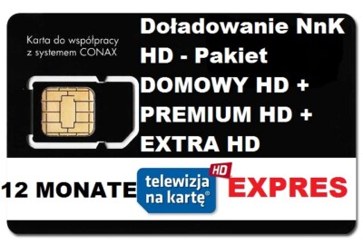 12 M-CY SMART HD Telewizja na Karte Aufladung NC+ TVN Doladowanie Polsat TnK NC+ EUR 98,00 - DE 12 M-CY SMART HD Telewizja na Karte Aufladung NC+ TVN Doladowanie Polsat TnK NC+ EUR 98,00 - DE