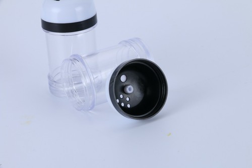 Salt and Pepper Shaker Set, Plastic yet Formal, Black & White, no metal, travel - Picture 6 of 10