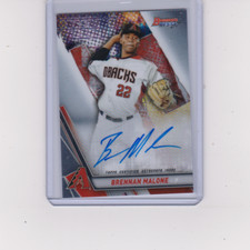 2-LOT 2019 Bowman's Best Brennan Malone RC On Card Auto & Refractor Auto D-Backs