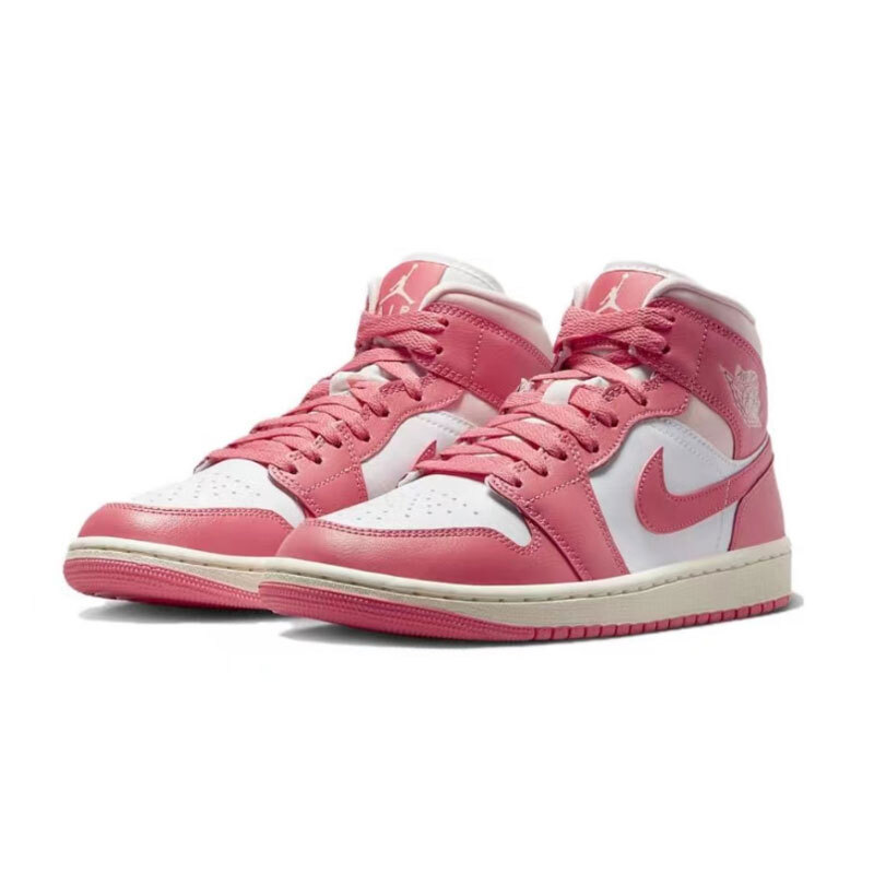 Nike Wmns Air Jordan 1 Mid AJ1 Strawberries And Cream Women