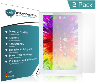 Slabo Displayschutzfolie für ACEPAD A140 (ab 2018) (2er Set) KLAR Crystal Clear