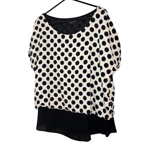 Dorothy Perkins 16 Polka Dot Lightweight Layered Cap Sleeve Top