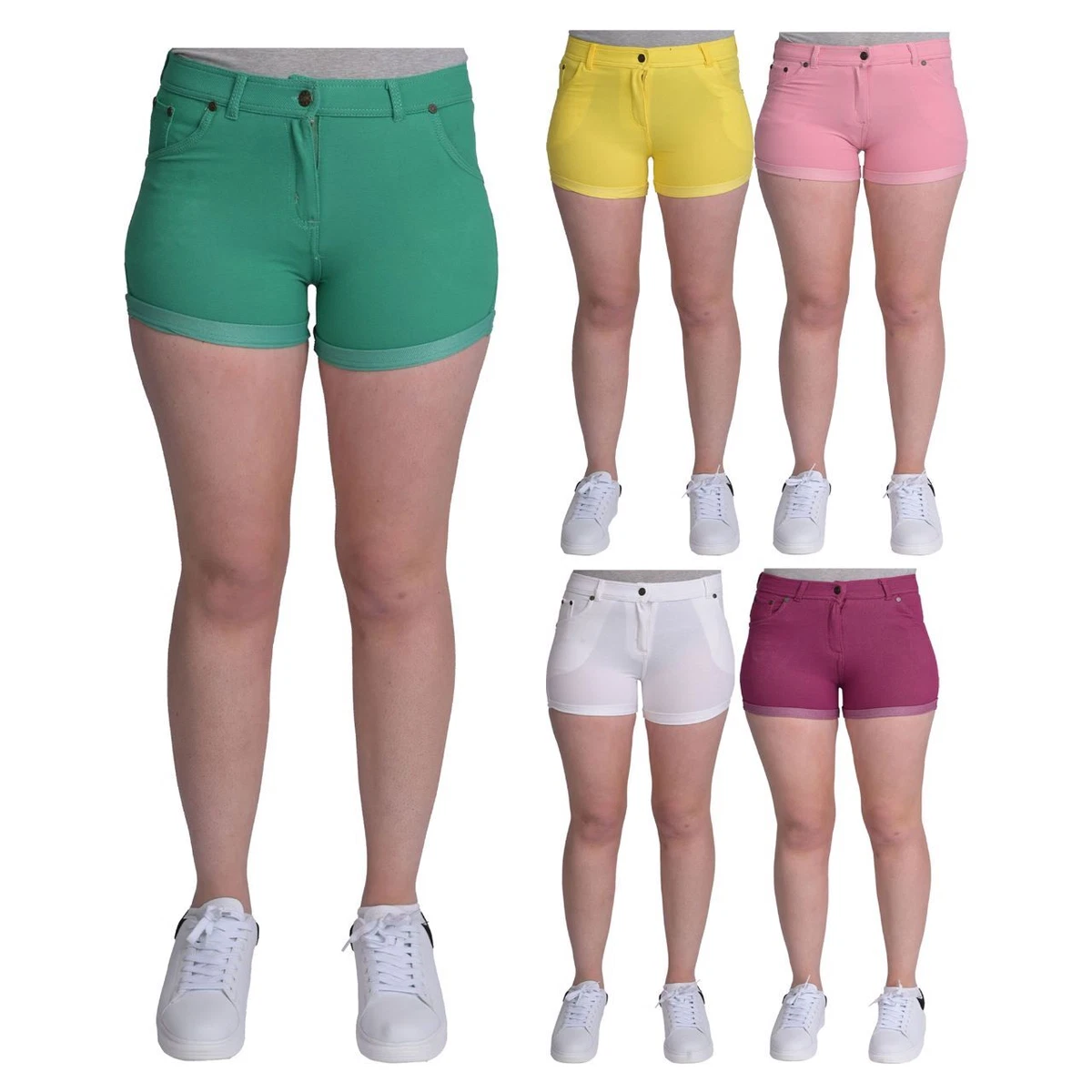 Skinny leg shorts best sale ladies