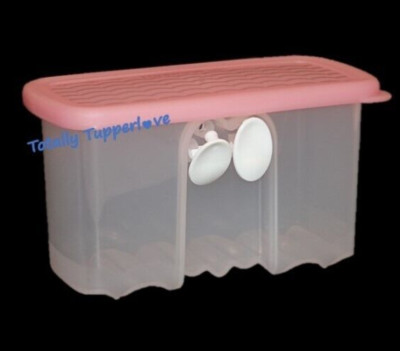 Tupperware FridgeSmart Mini Rectangle 12 oz. Container Sheer & Light Pink NOS