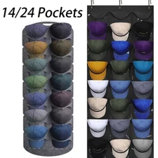 14/24 Pockets Rack Organizer Baseball Holder Deep Storage Door Wall Caps Stand