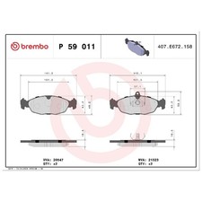 Brembo Bremsbelag-Satz Bremsklötze 90485140 90374748 93176120 93192639 | 810359