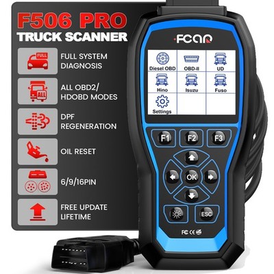 FCAR F506 PRO Heavy Duty Truck Diesel Diagnostic Scanner Oil DPF For HINO FOSU