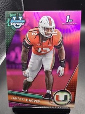 2023 Bowman Chrome University Jahfari Harvey #25 1st Pink Refractor