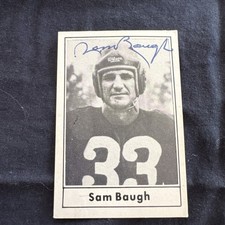 1977 Touchdown Club #33 Sammy Baugh RARE Washington Redskins SIGNED