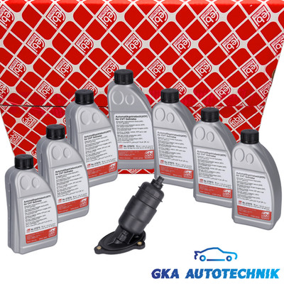 Febi Hydraulikfilter + 7L Getriebeöl 0AW CVT-Multitronic für AUDI A4 B8 A5 A6 A7
