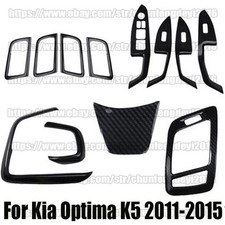 12pcs Carbon Fiber Style Interior Kit Cover Trim Fit For Kia Optima K5 2011-2015 12pcs Carbon Fiber Style Interior Kit Cover Trim Fit For Kia Optima K5 2011-2015