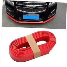 Car Front Bumper Protector Self-Adhesive Auto Splitter Body Spoiler Skirt Red