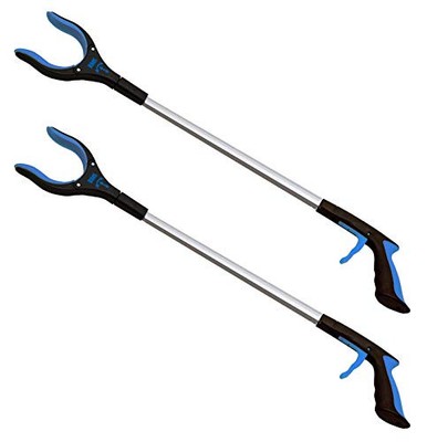 2-Pack 34 Inch Extra Long Grabber Reacher with Rotating Jaw - Mobility Aid 