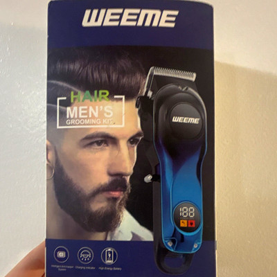 WEEME Men s Rechargeable Hair Clipper Model 818 USB Charging Black/Blue