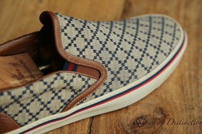 Gucci Diamond Canvas Halbschuhe Espadrilles Herren UK 7 G EU 41 US 8