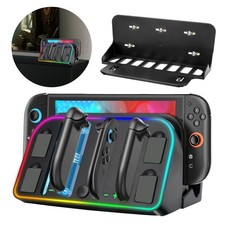 RGB Magnetic Charging Dock Station For Nintendo Switch 2 2025 Joy Con Wall Mount