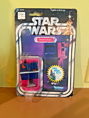 Vintage 1977 Kenner Star Wars Power Droid 20-E Back SEALED Actionfigur
