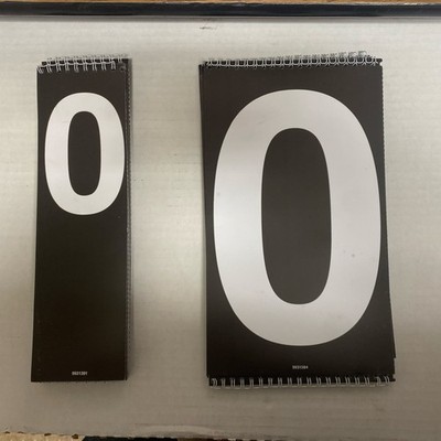 Retail Pricing Flip Board Numbers, 8-3 1/4  X 8, 5- 11 X 6 1/2 .  Black/White