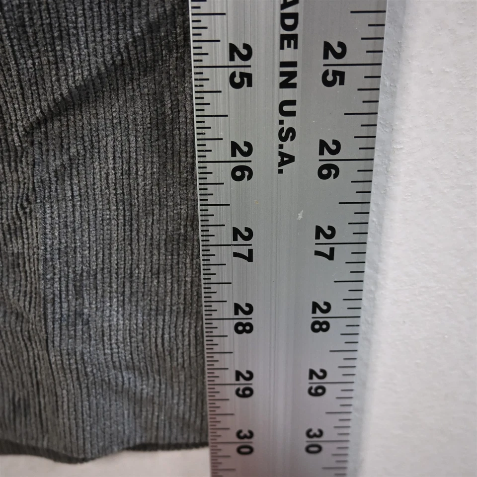 Stefano Ricci 32x30 Gray Ribbed Corduroy 100% Silk Pleated Full Cut Mens Pants - Image 4 of 4