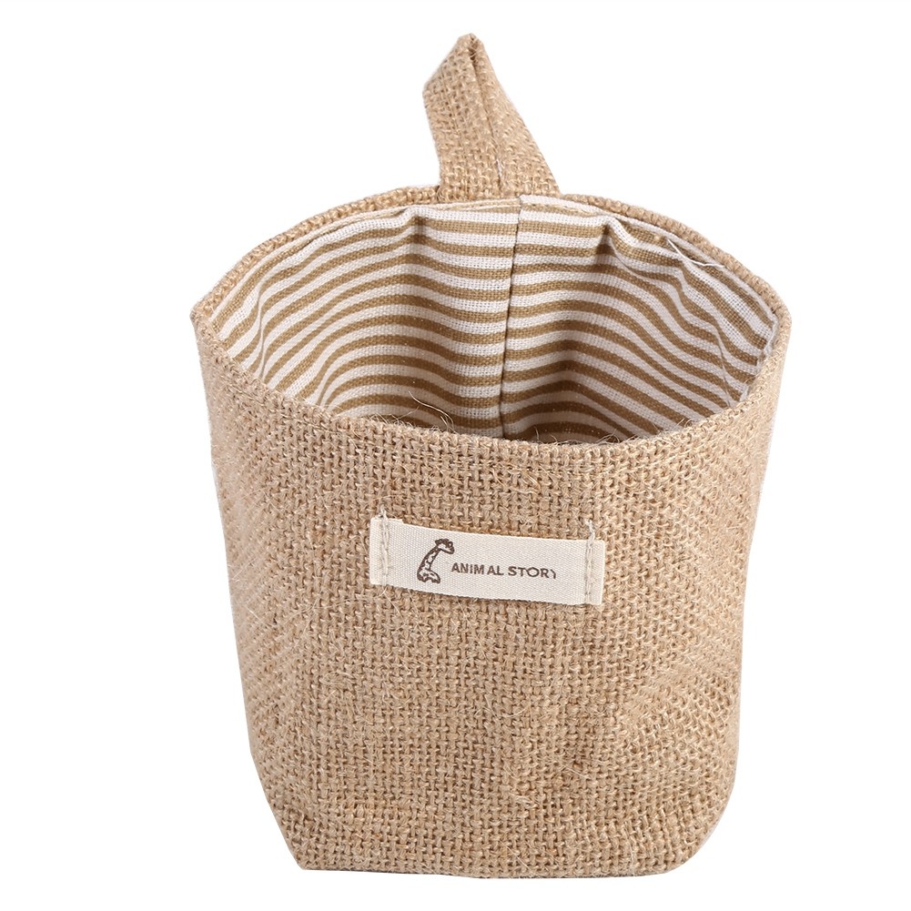 Cotton Linen Hamper Hanging Bag Gadget Storage Organizer Foldable Basket U KRI✈️