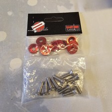 Password Jdm Red Fender Washers 10 Pc Bumper Bolt Engine Dress Up Kit