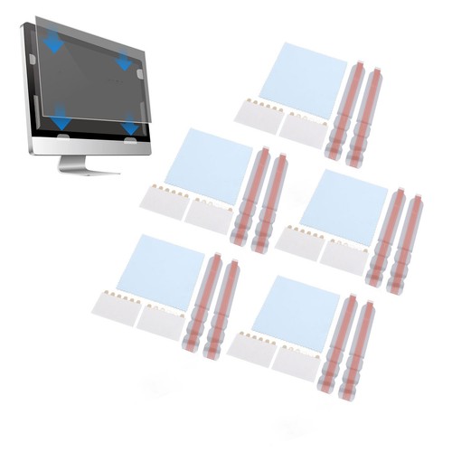 5 Set Privacy Filter Adhesive Strips With Plastic Slide Mount Holder Tabs Part - Picture 12 of 24