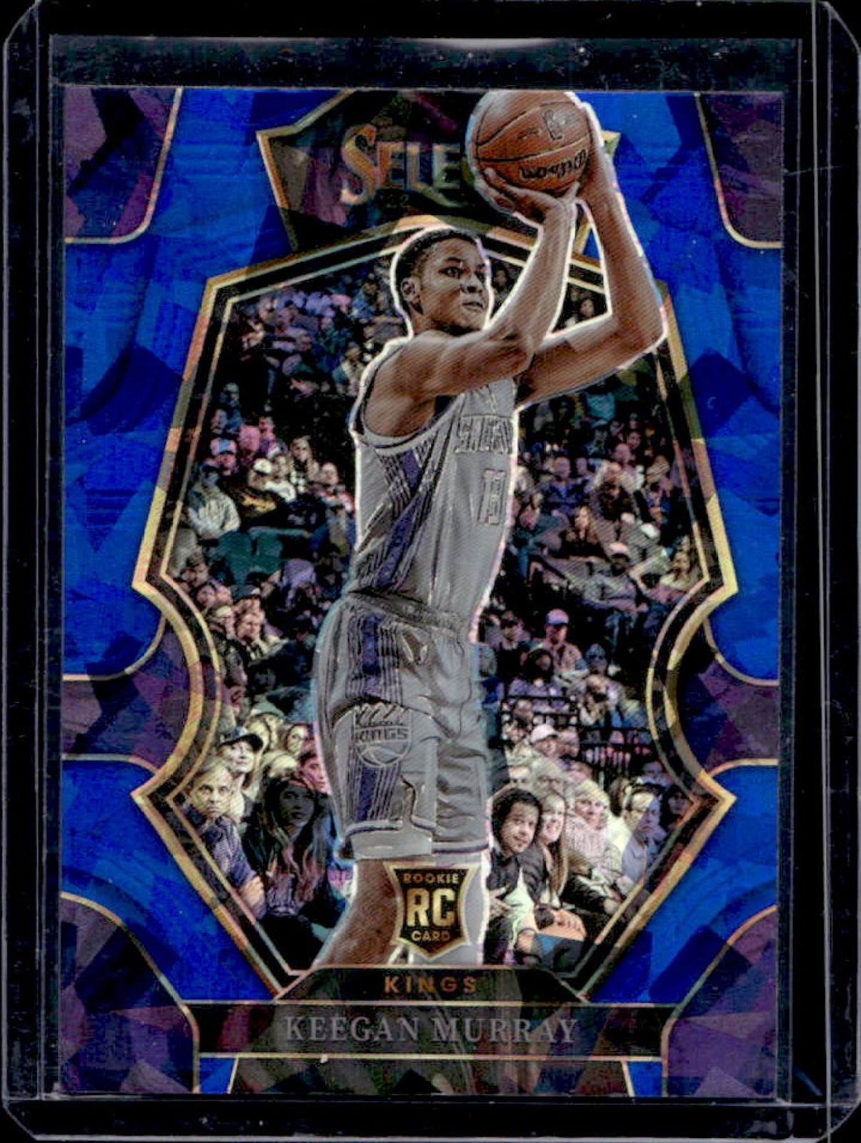 2022-23 Select Keegan Murray RC Blue Cracked Ice Prizm Premier Level #197