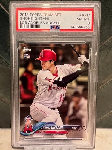 2018 Topps Team Sets - Los Angeles Angels Shohei Ohtani #A-17 (RC) PSA 8!