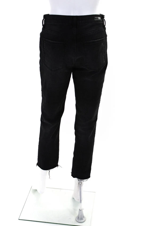 KUT from the Kloth Womens Cotton Buttoned Skinny Leg Jeans Black Size 2 - Image 3 of 4