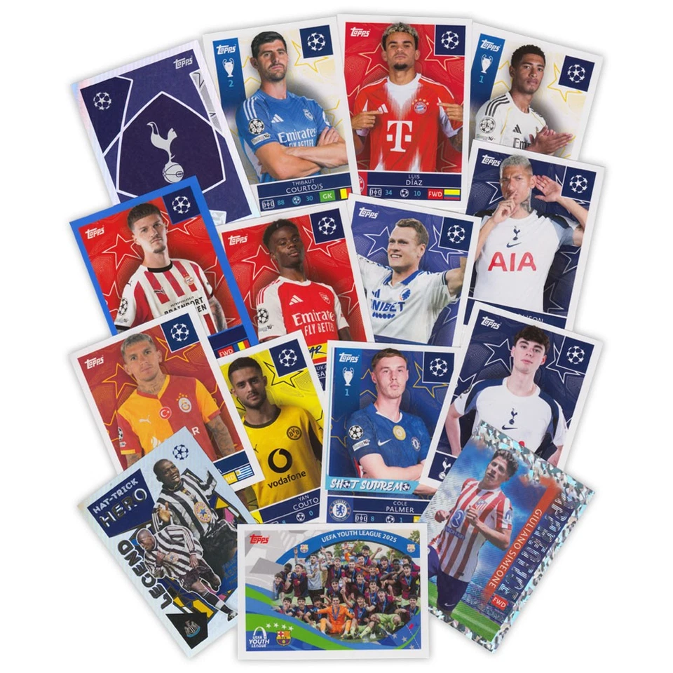 Topps - UEFA Champions League 2025 2026 Fußball Sticker Einzelauswahl ungeklebt