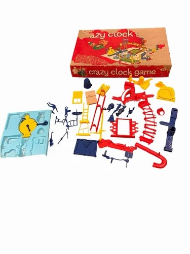 Vintage 1964 Crazy Clock Game Ideal with Instructions & Original Box *Read*