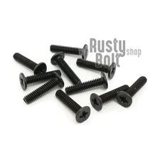 M2 x 9mm, Phillips Wafer Flat Head Screws, Black, Computer, Laptop, Machine