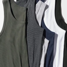 UNIQLO DRY Color Ribbed Tank Top MEN Japan